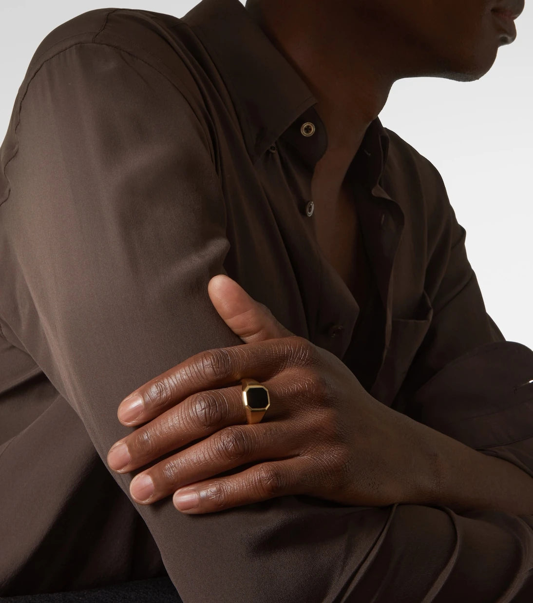 David Yurman - خاتم Streamline® من الذهب عيار 18 قيراطاً مع العقيق اليماني