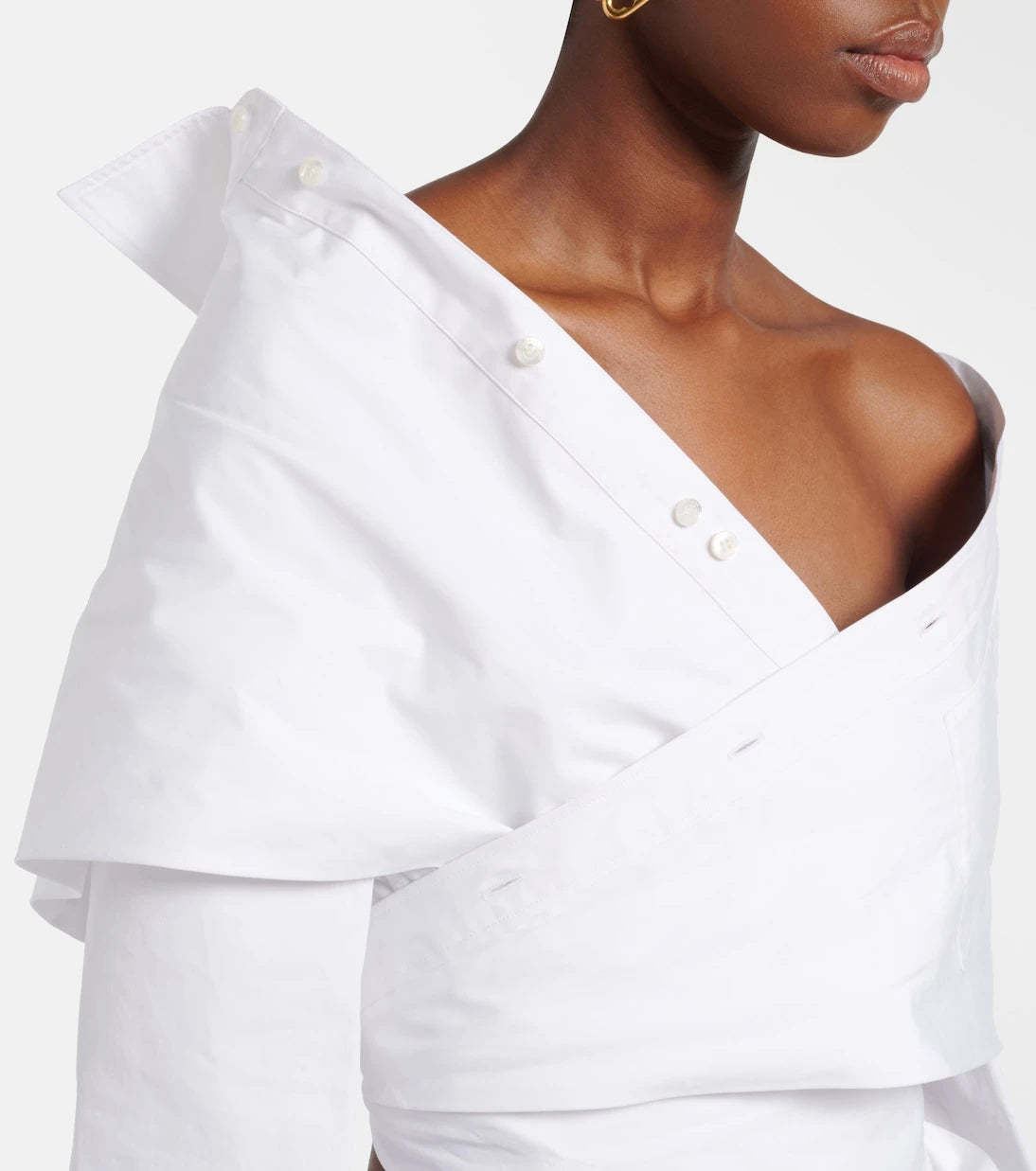 Balenciaga - Off-shoulder cotton top