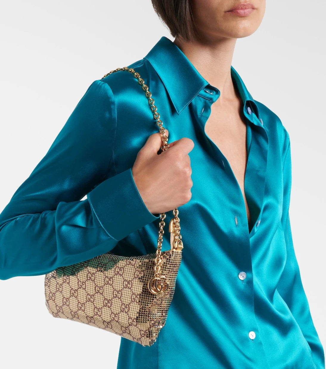 Gucci - GG mesh shoulder bag