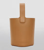 LOEWE Brown Mini Leather Pebble Bucket Bag