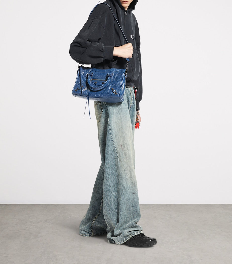 Blue Small Lambskin Le City Top-Handle Bag