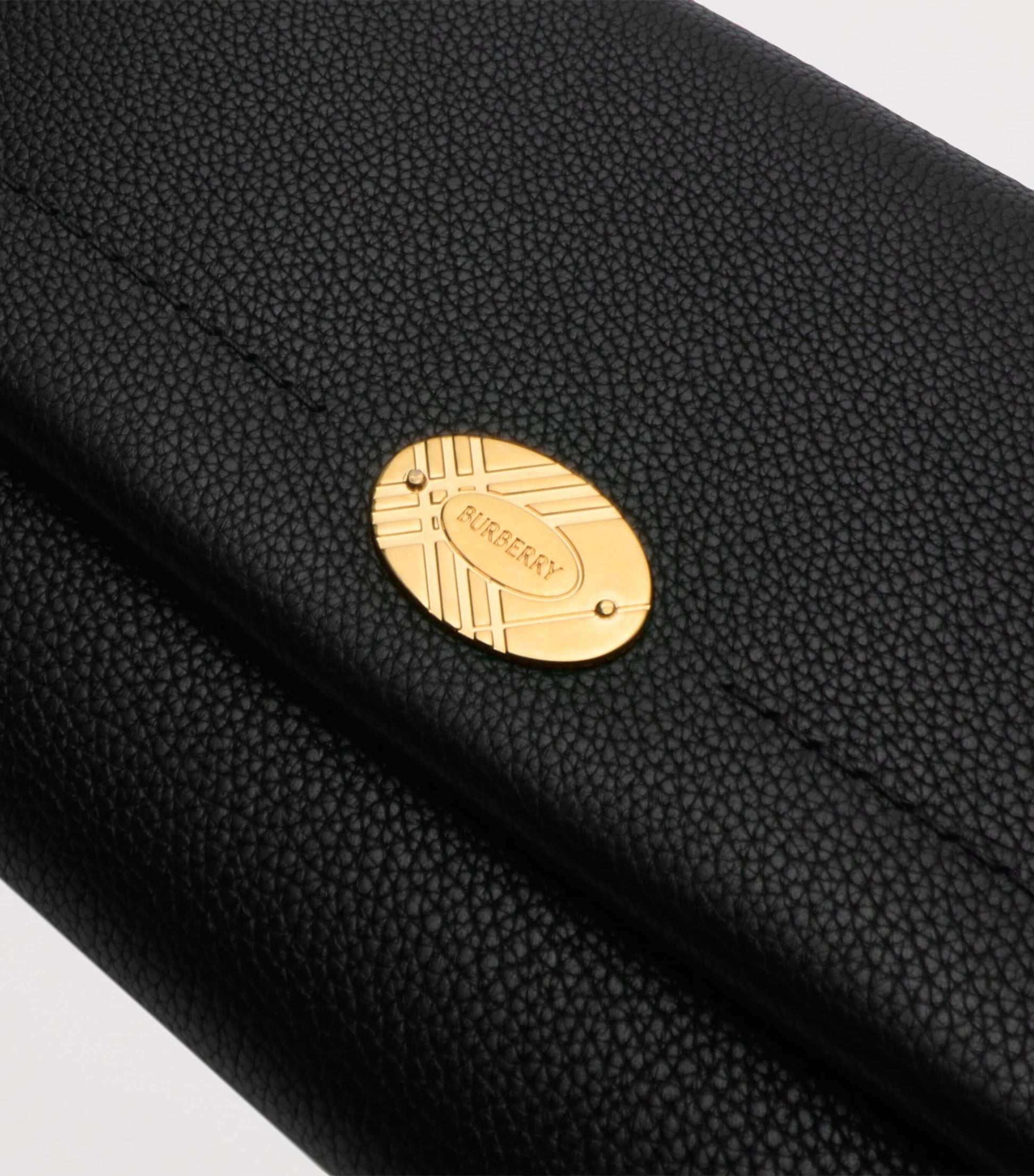 Black Leather Cotswolds Strap Wallet