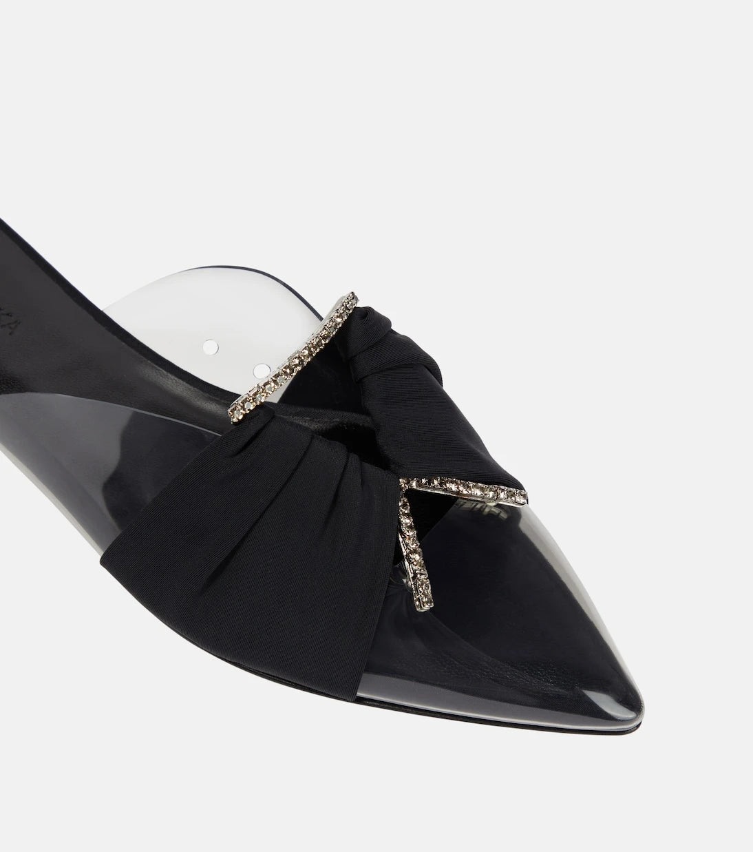 Nensi Dojaka - Crystal-embellished flat PVC slippers