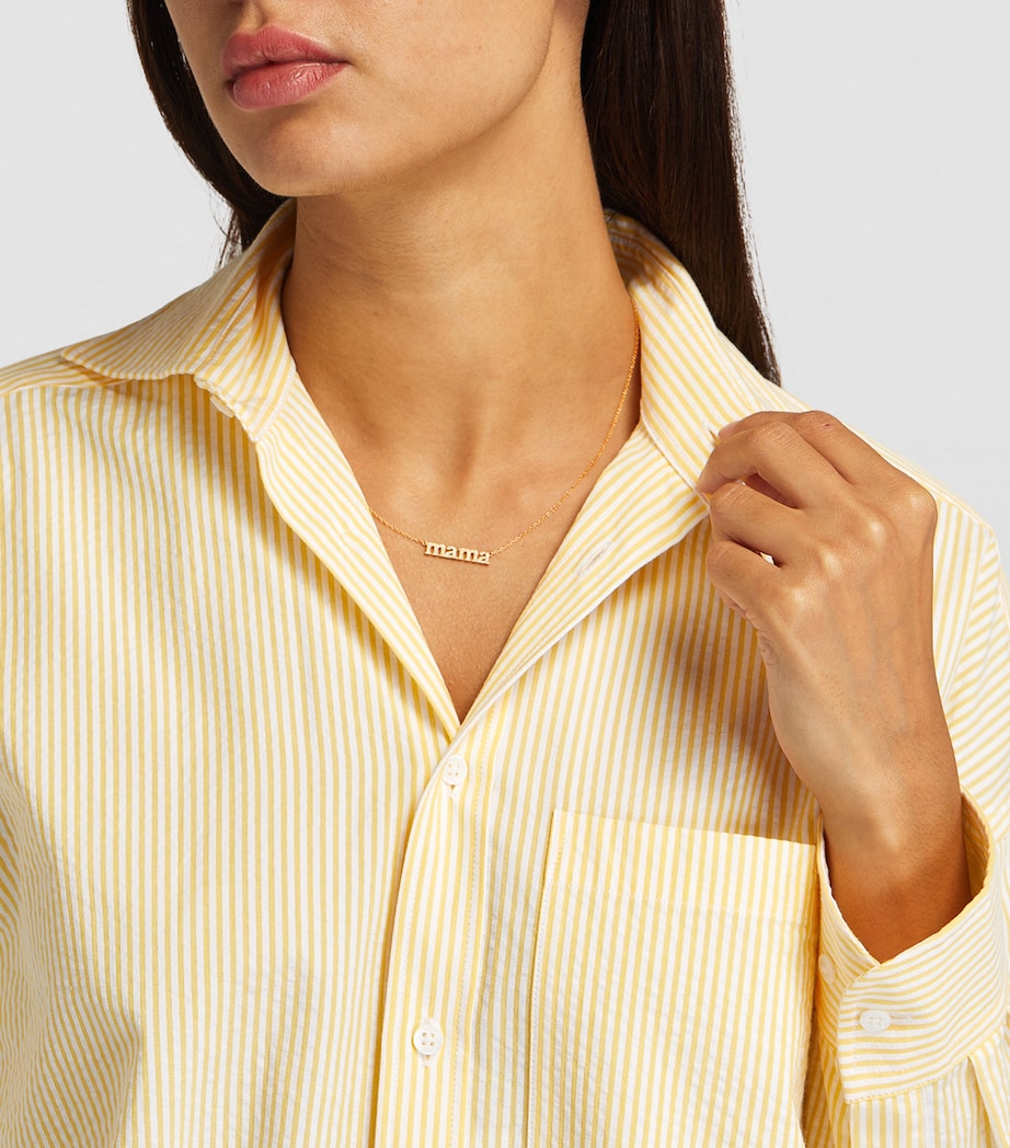 Yellow Gold and Diamond Mama Necklace