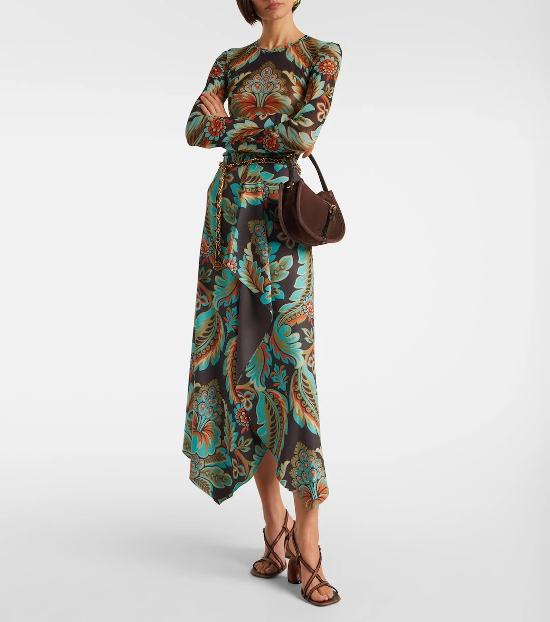 Etro - Pony Small suede crossbody bag