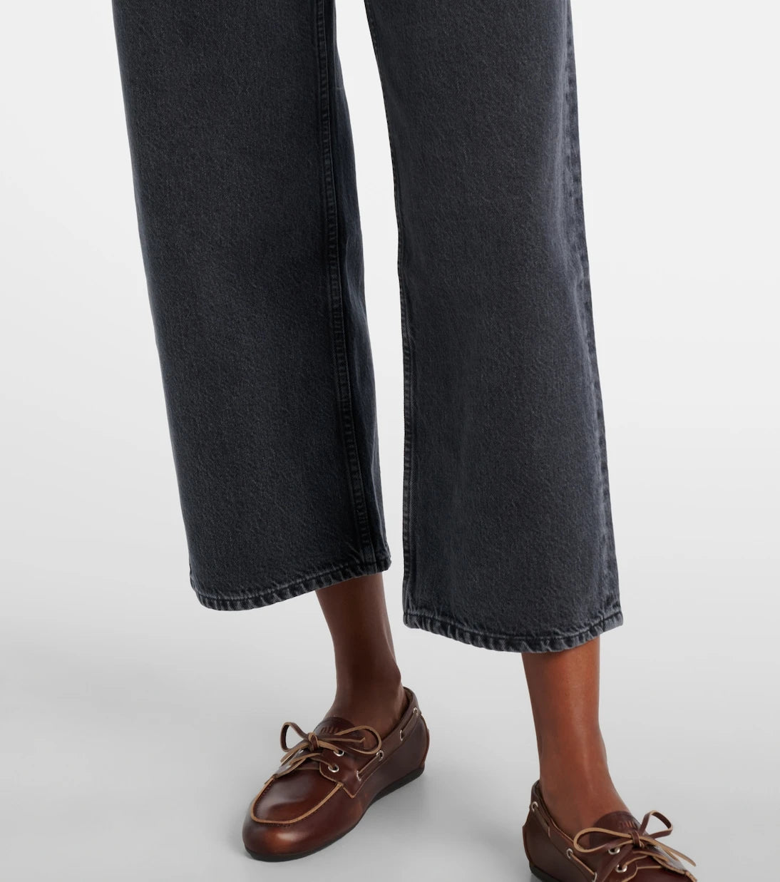 Agolde - Arc cropped mid-rise wide-leg jeans