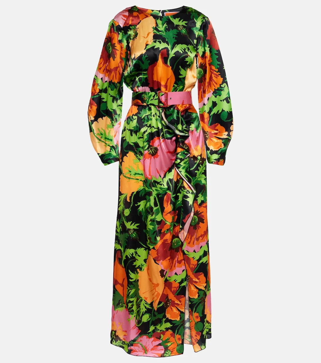 La DoubleJ - Penny floral satin maxi dress