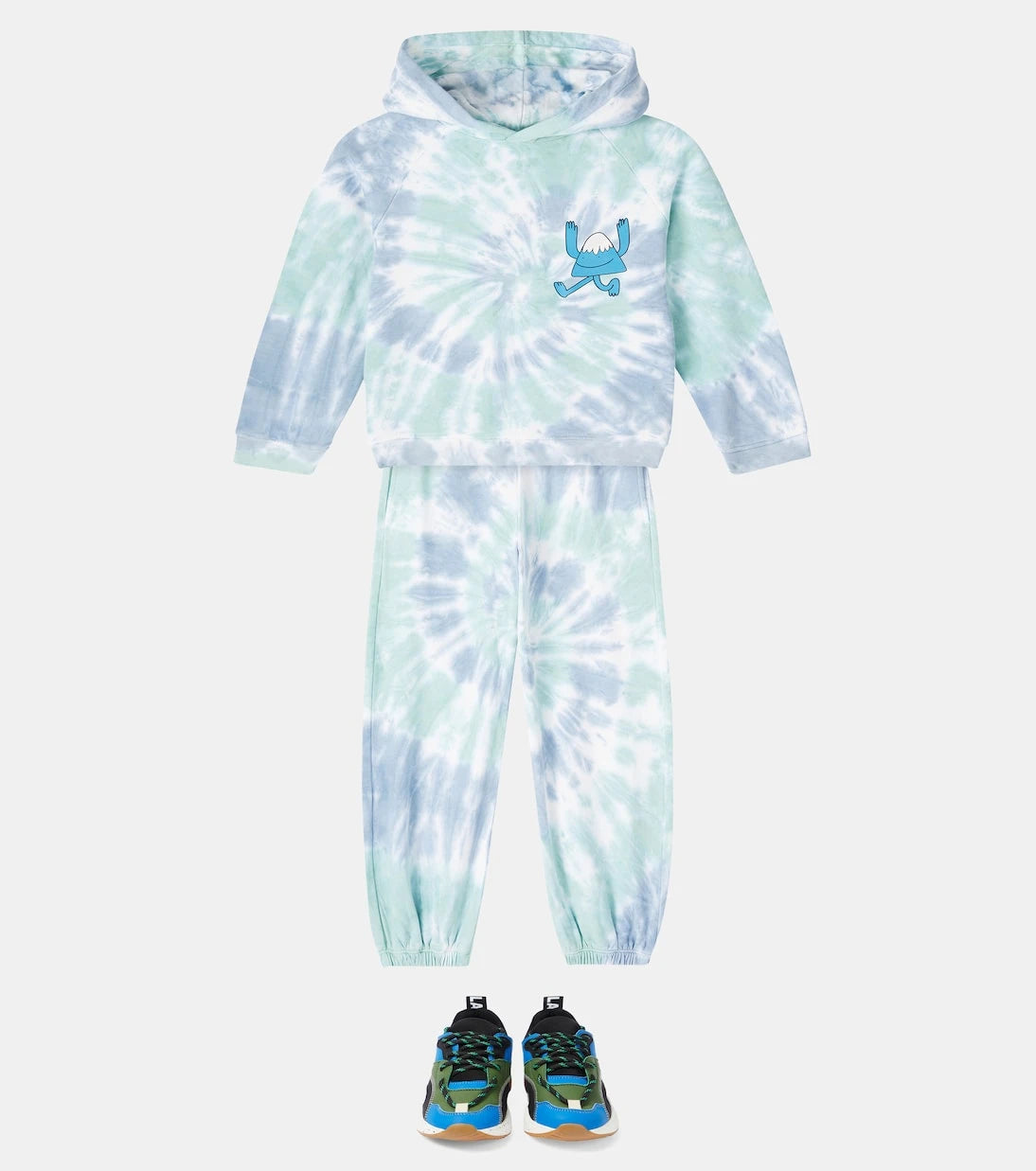 Stella McCartney Kids - بنطال رياضي قطني بتصميم مصبوغ متعادل