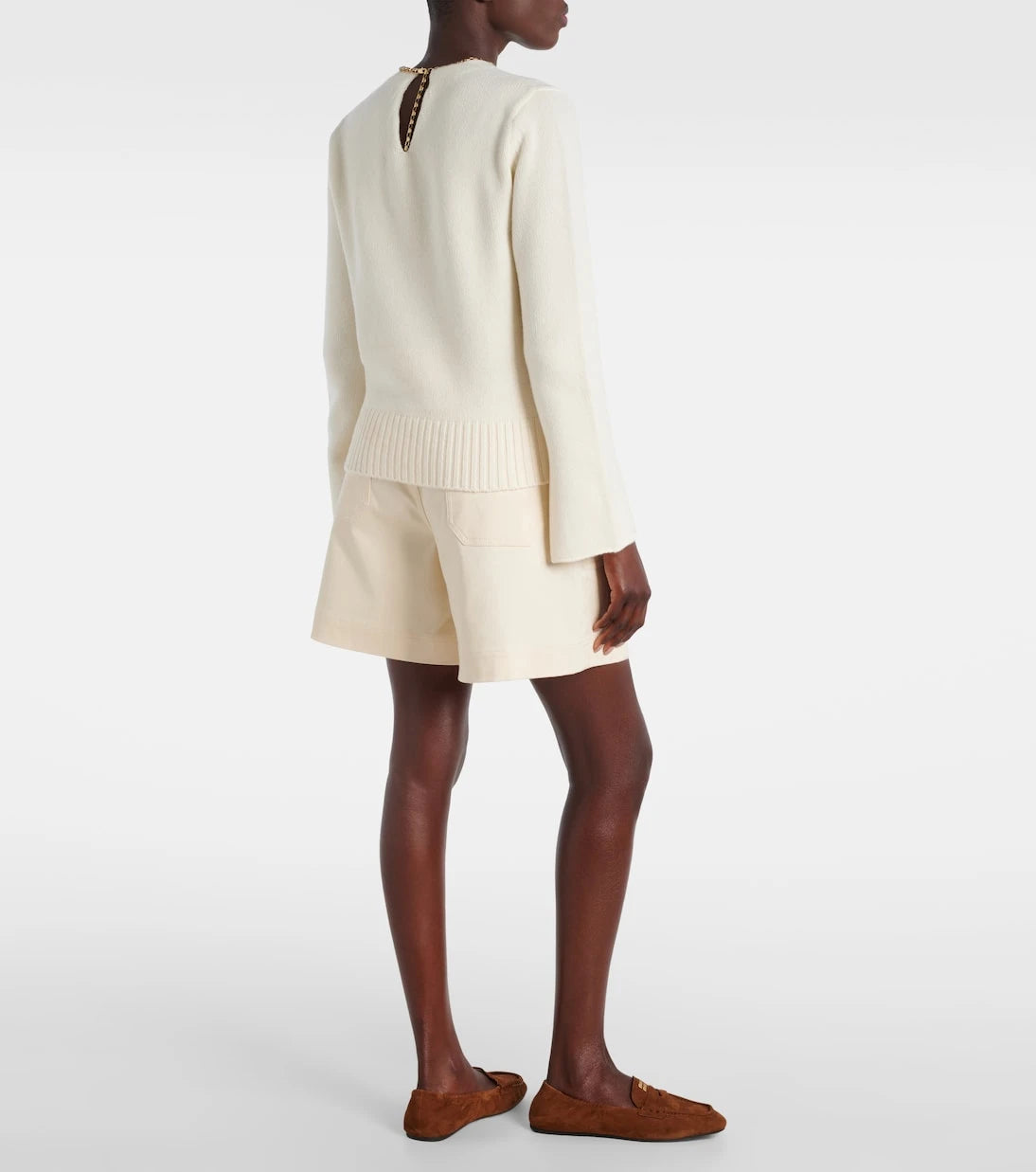 Moncler - Chain-detail wool and cashmere sweater