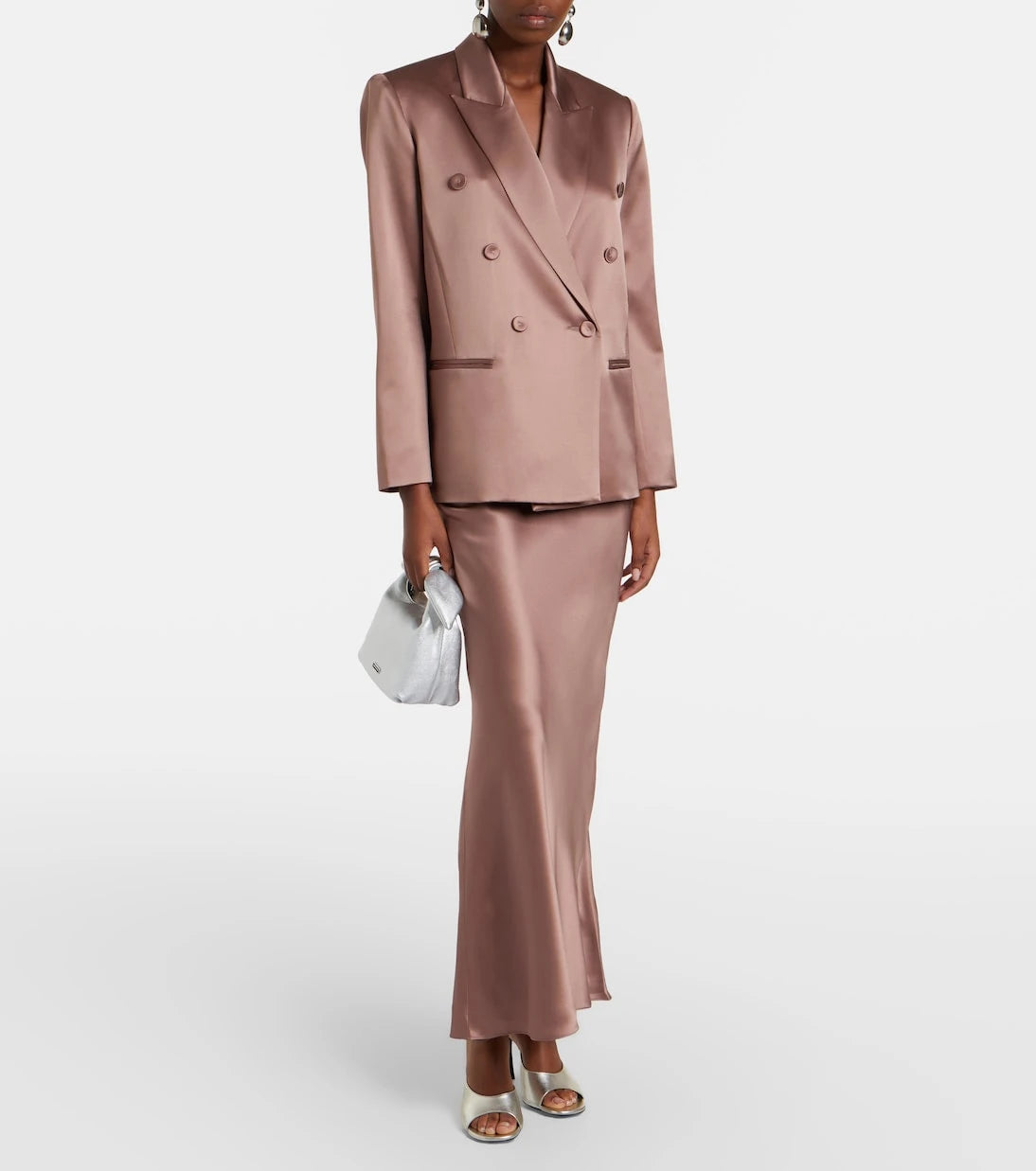 The Sei - Kruvaze ipek saten blazer