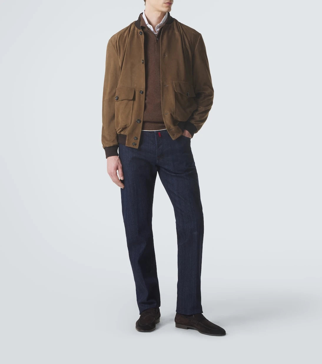 Kiton - بنطلون جينز بقصة ضيقة