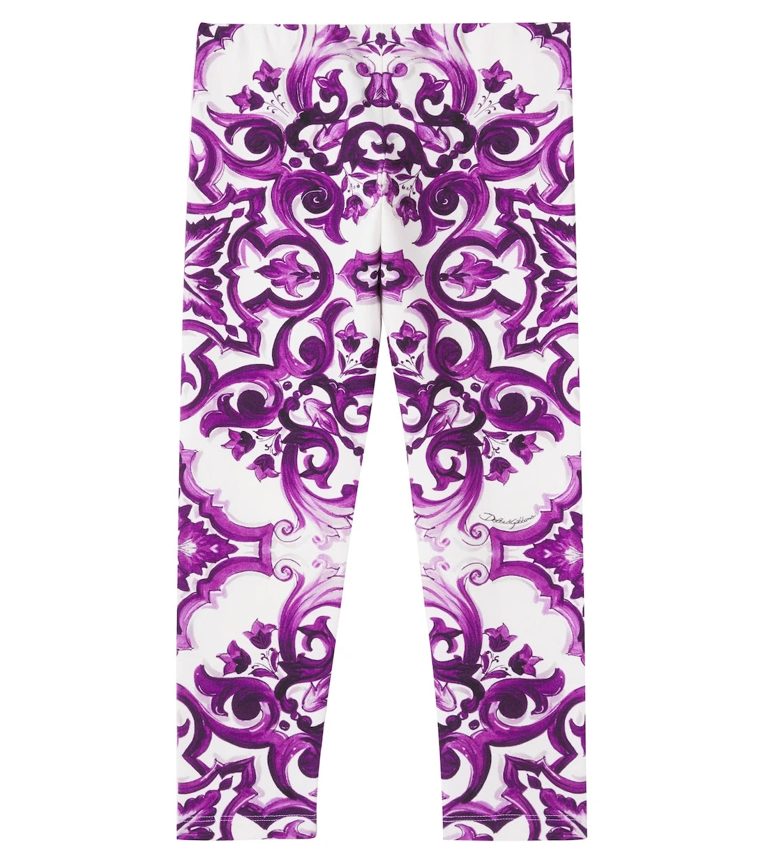 Dolce&Gabbana Kids - Majolica cotton-blend leggings