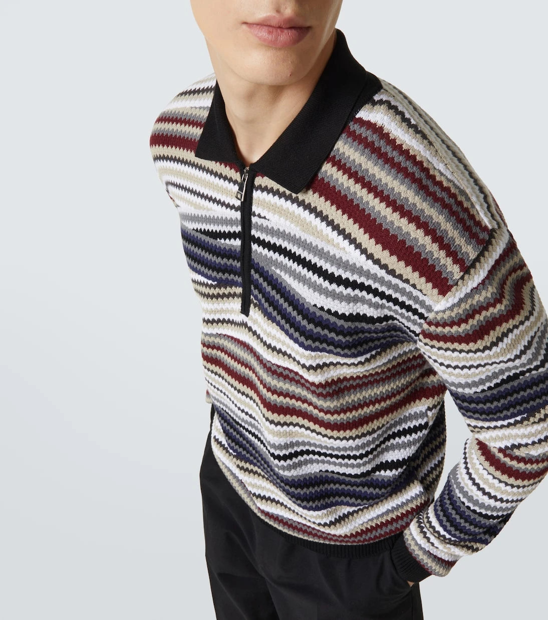 Missoni - Zigzag cotton polo sweater