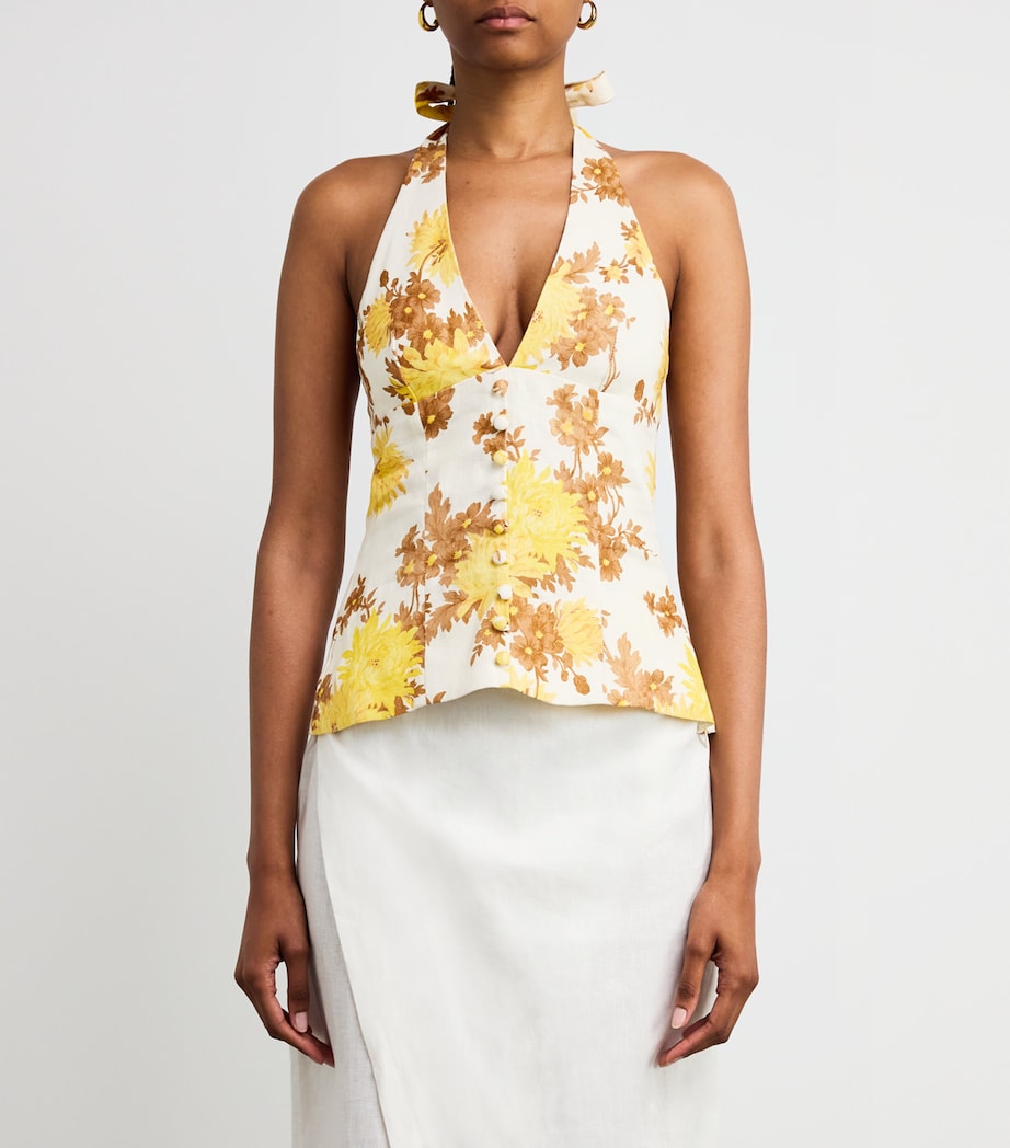 Faithfull the Brand Multi Linen Floral Marie Top