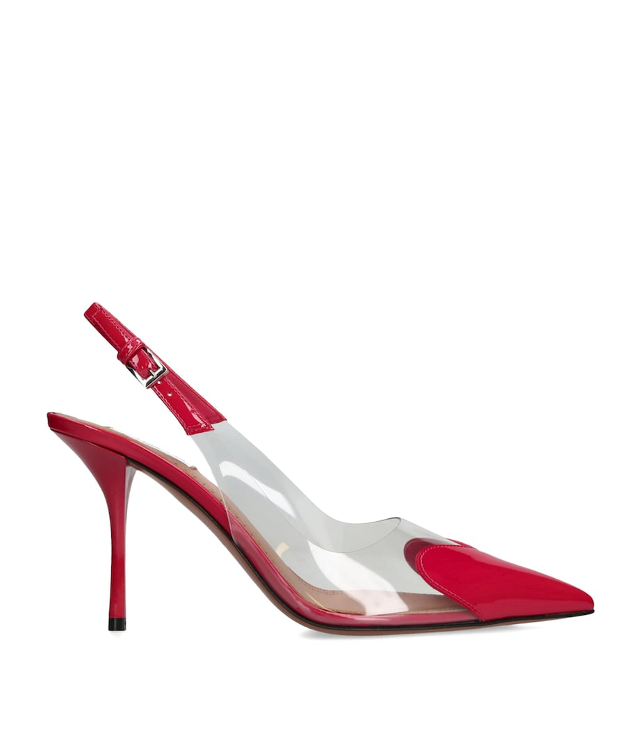 Alaïa Patent Coeur Slingback Pumps 90