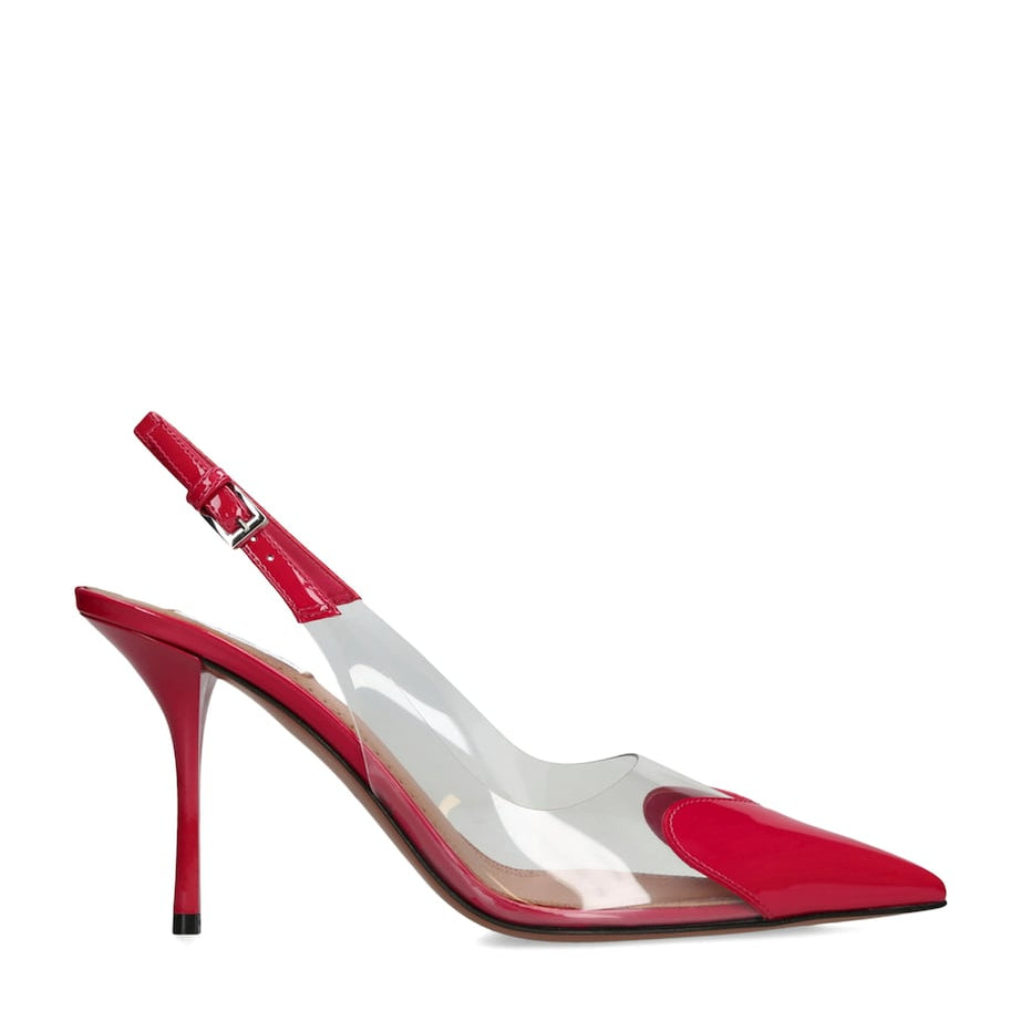 Alaïa Patent Coeur Slingback Pumps 90