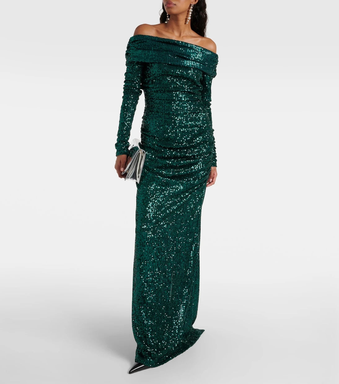 Dolce&Gabbana - Off-shoulder sequined gown