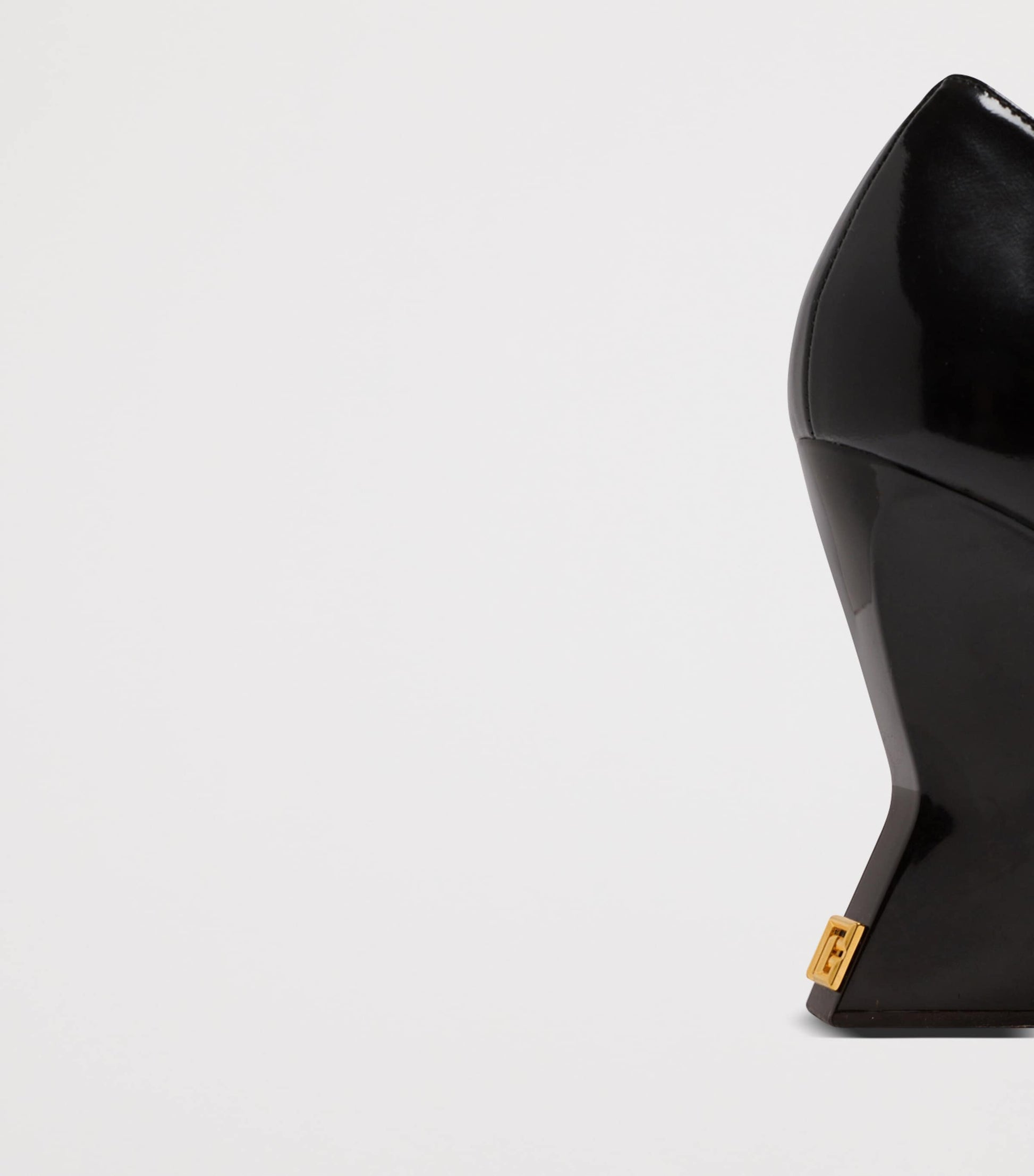 Balmain Patent Leather Wedged Pumps 95