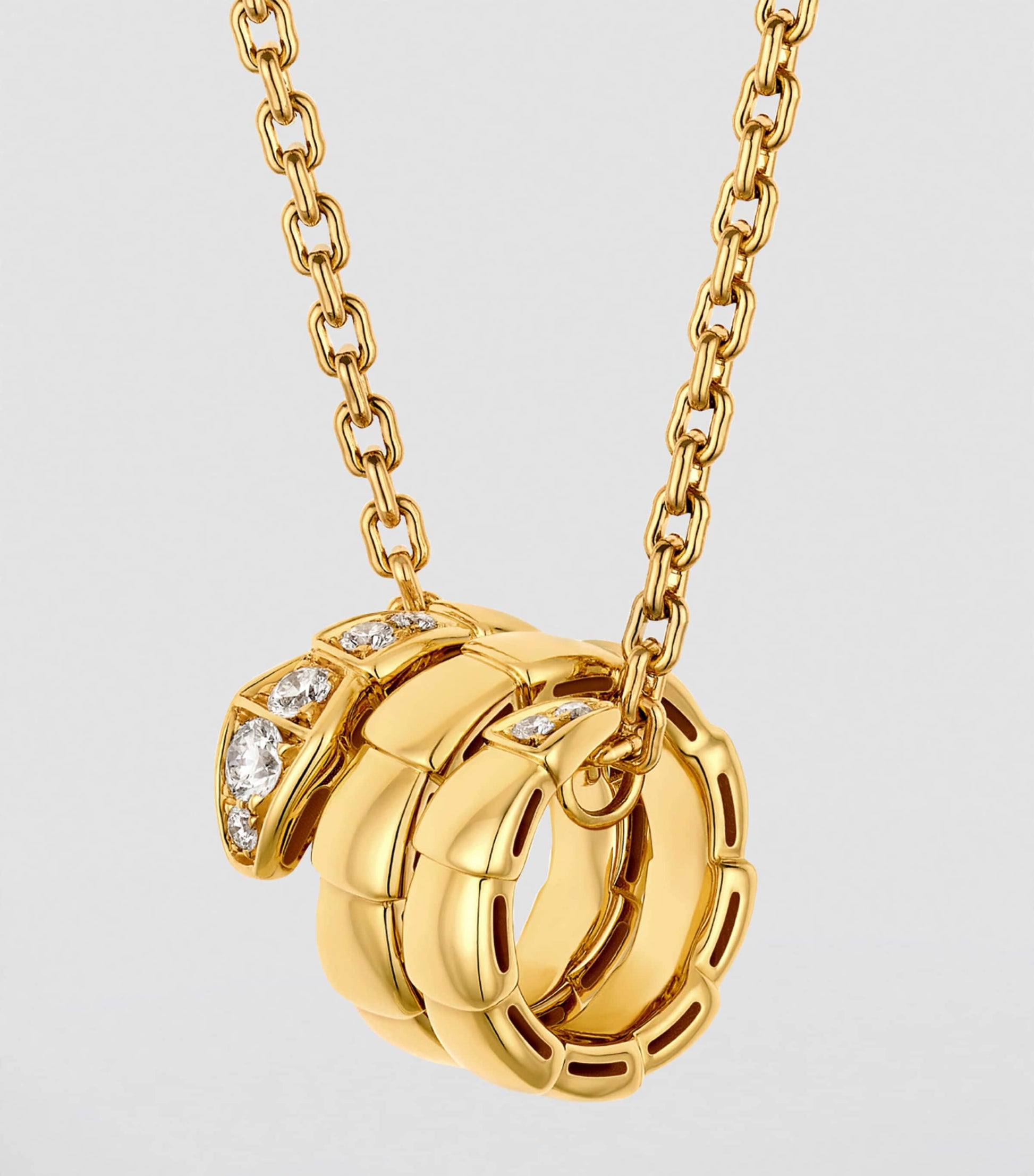 Bvlgari Yellow Gold and Diamond Serpenti Viper Necklace