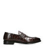 Crocodile Skin Duke Penny Loafers