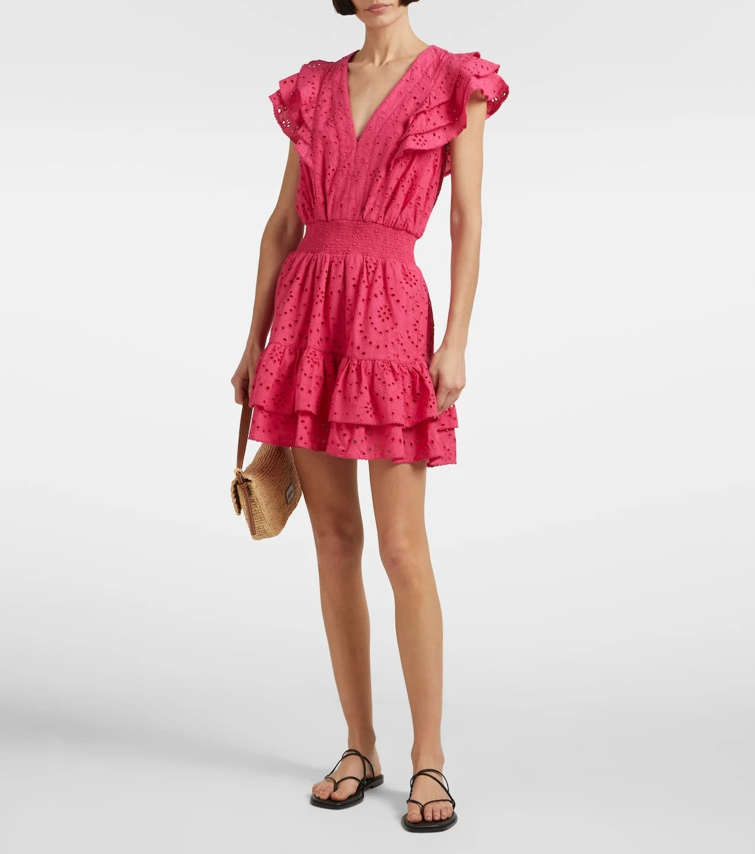 Poupette St Barth - Camila shirred cotton minidress