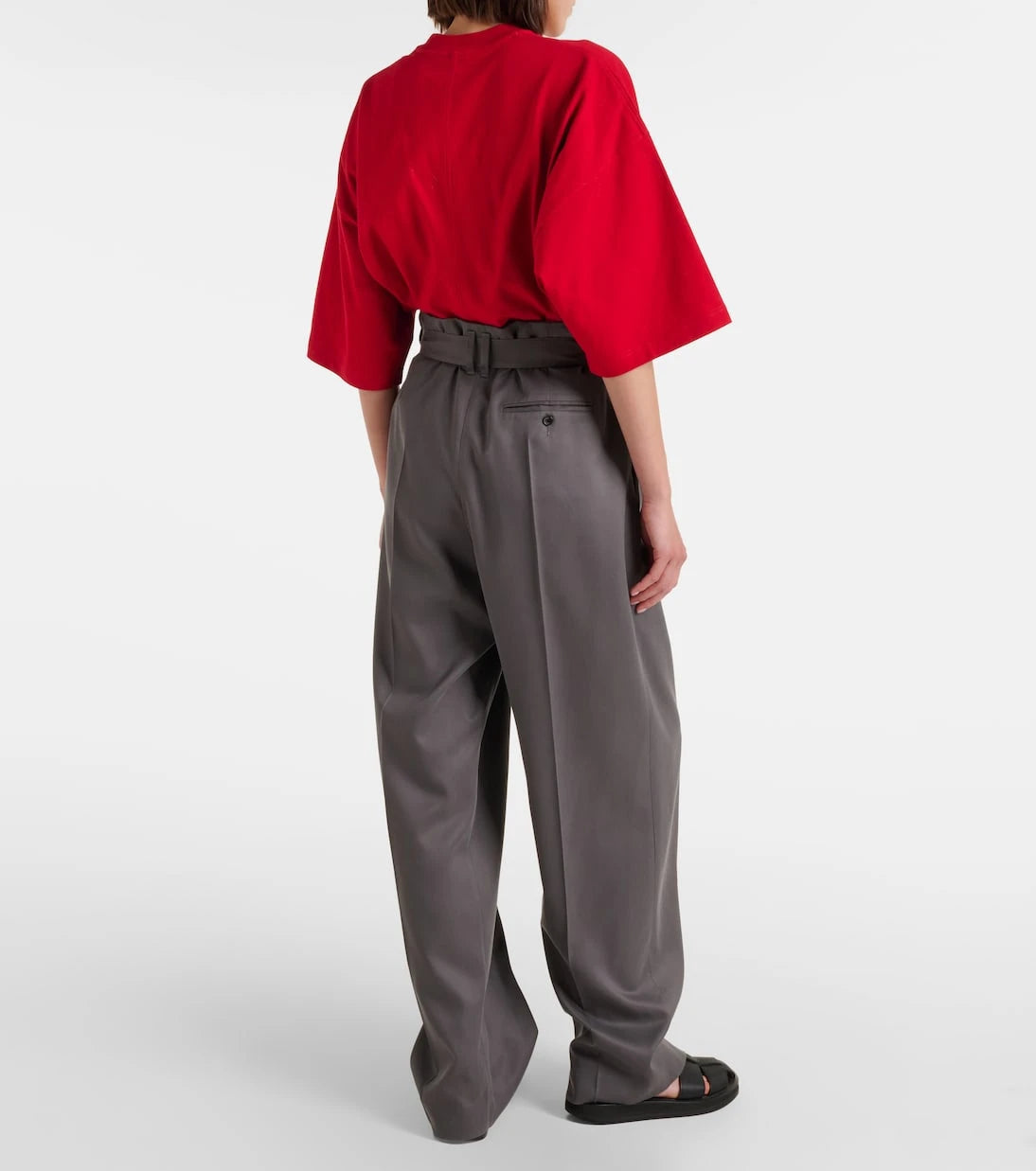 The Row - Lonan high-rise silk straight pants