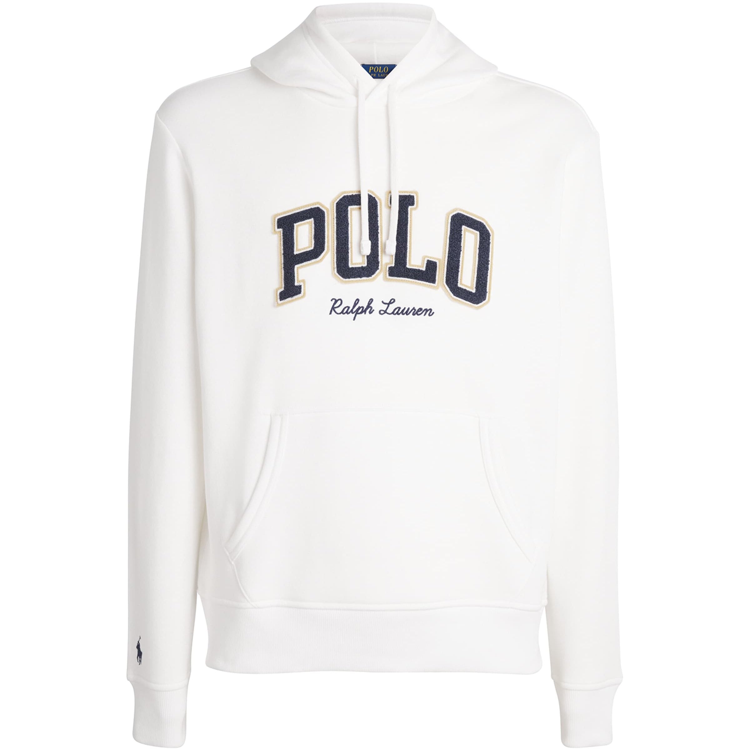 Polo Ralph Lauren White Cotton-Blend Varsity Hoodie