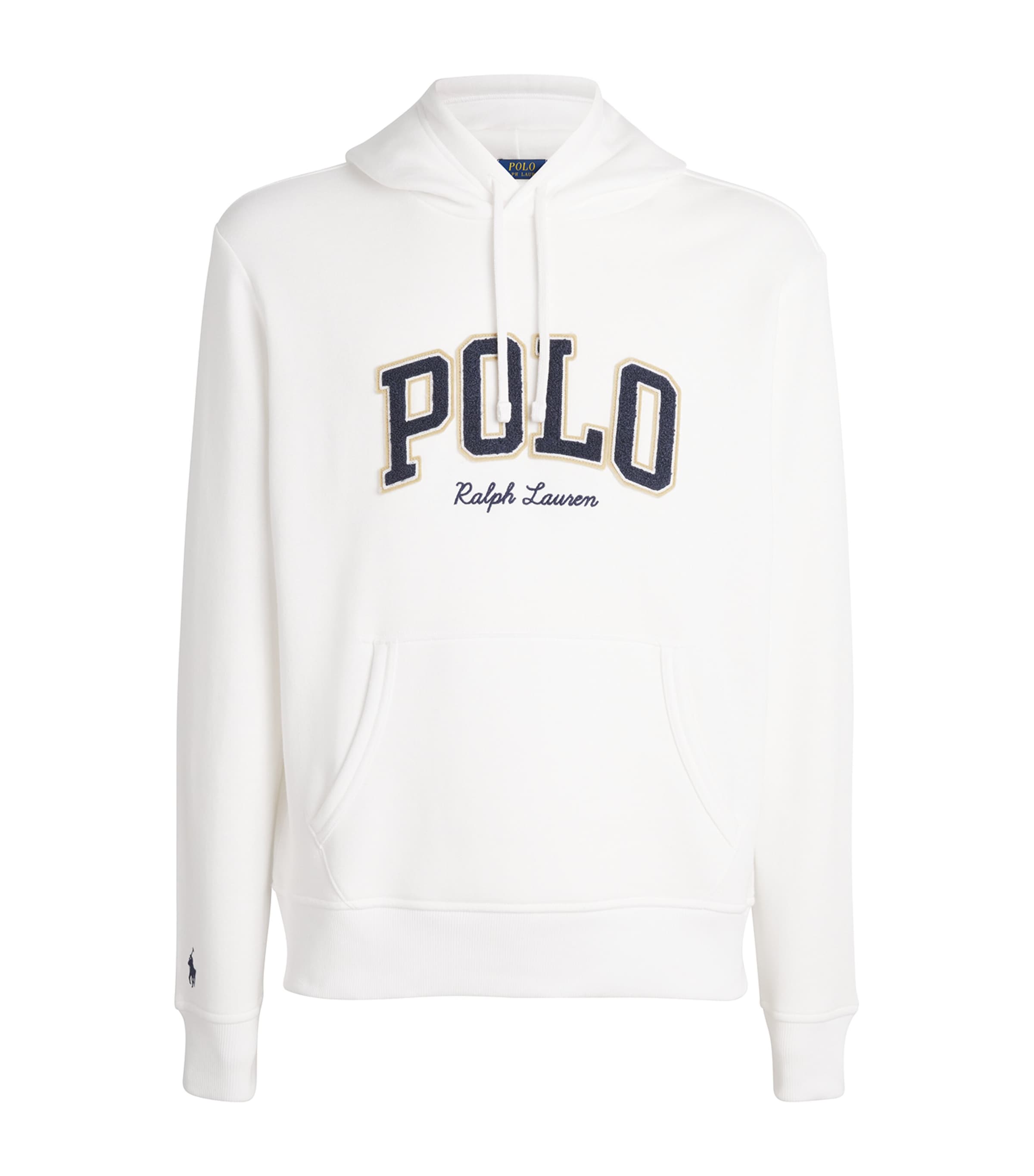 Polo Ralph Lauren White Cotton-Blend Varsity Hoodie