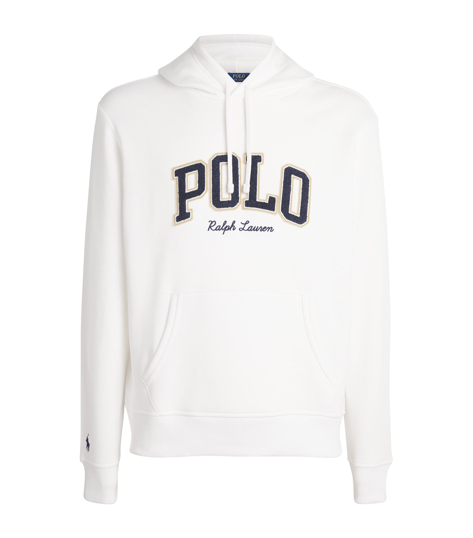 Polo Ralph Lauren White Cotton-Blend Varsity Hoodie