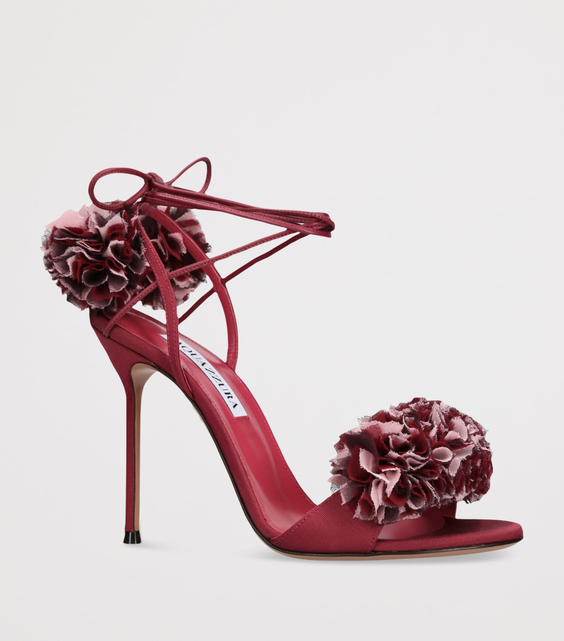 Aquazzura Leather Cherry Kiss Sandals 105