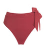 AWAY THAT DAY Burgundy Tahiti High-Rise Bikini Bottoms
