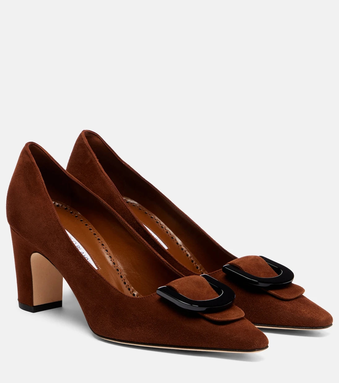Manolo Blahnik - حذاء Beti 70 من الجلد السويدي بكعب عالٍ