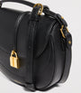 Black Small Leather Siena Saddle Bag