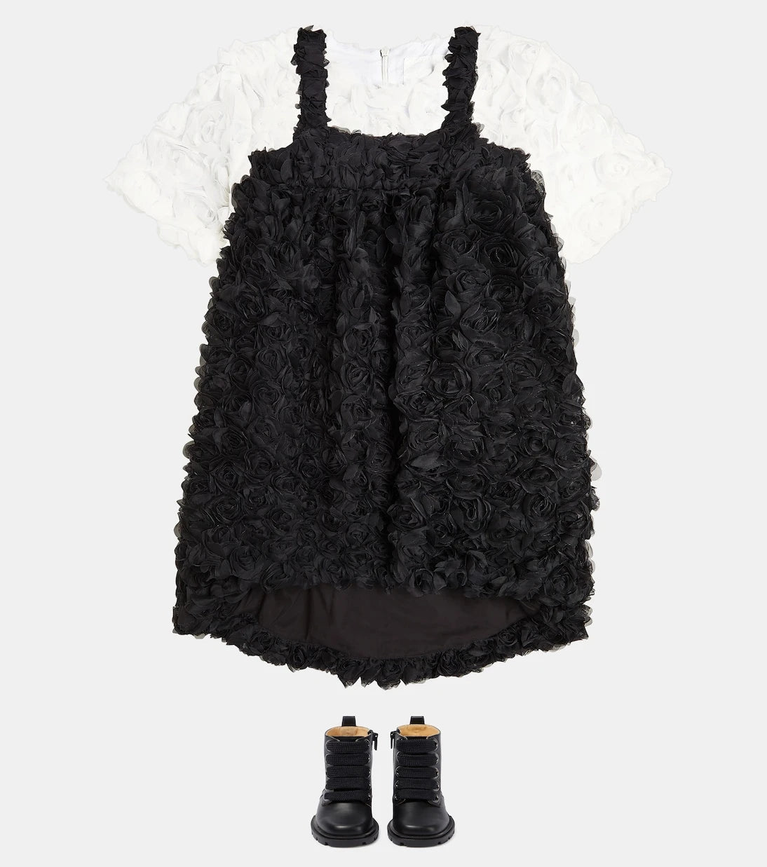 Caroline Bosmans - Floral-appliqué tulle dress