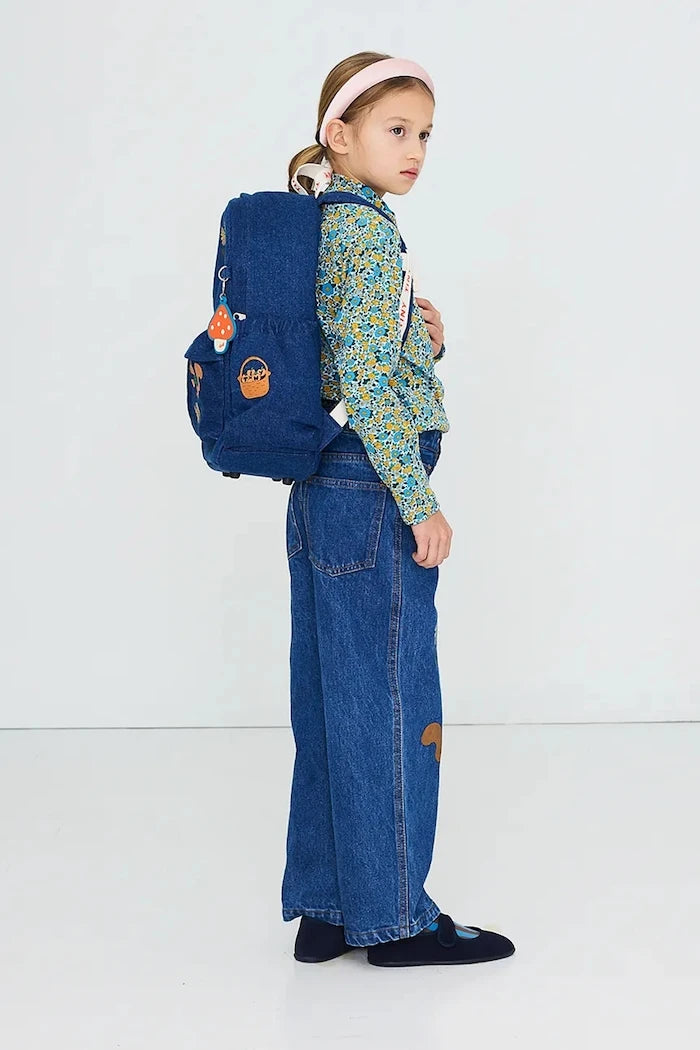Çocuklar için denim sırt çantası TINY APPLES DENIM BACKPACK
