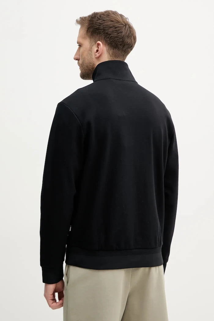 BOSS fermuarlı erkek pamuklu sweatshirt H-Shepherd 100