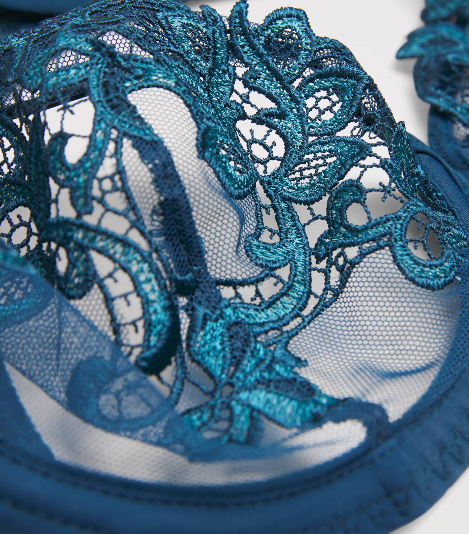 Blue Lace Saga Plunge Bra