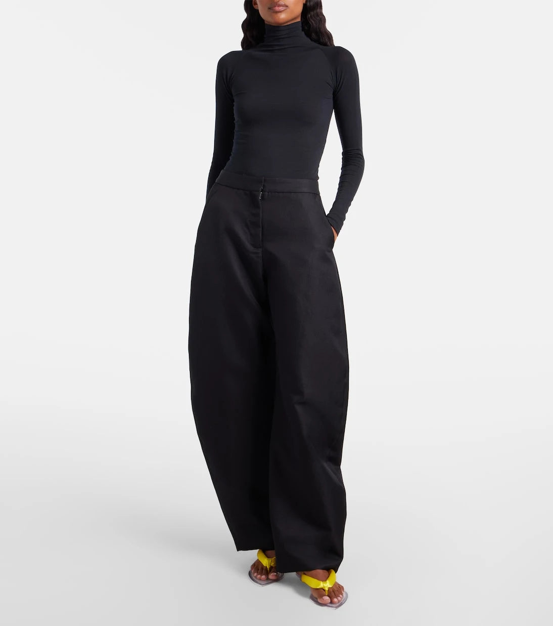 Alaïa - Invisible satin thong sandals