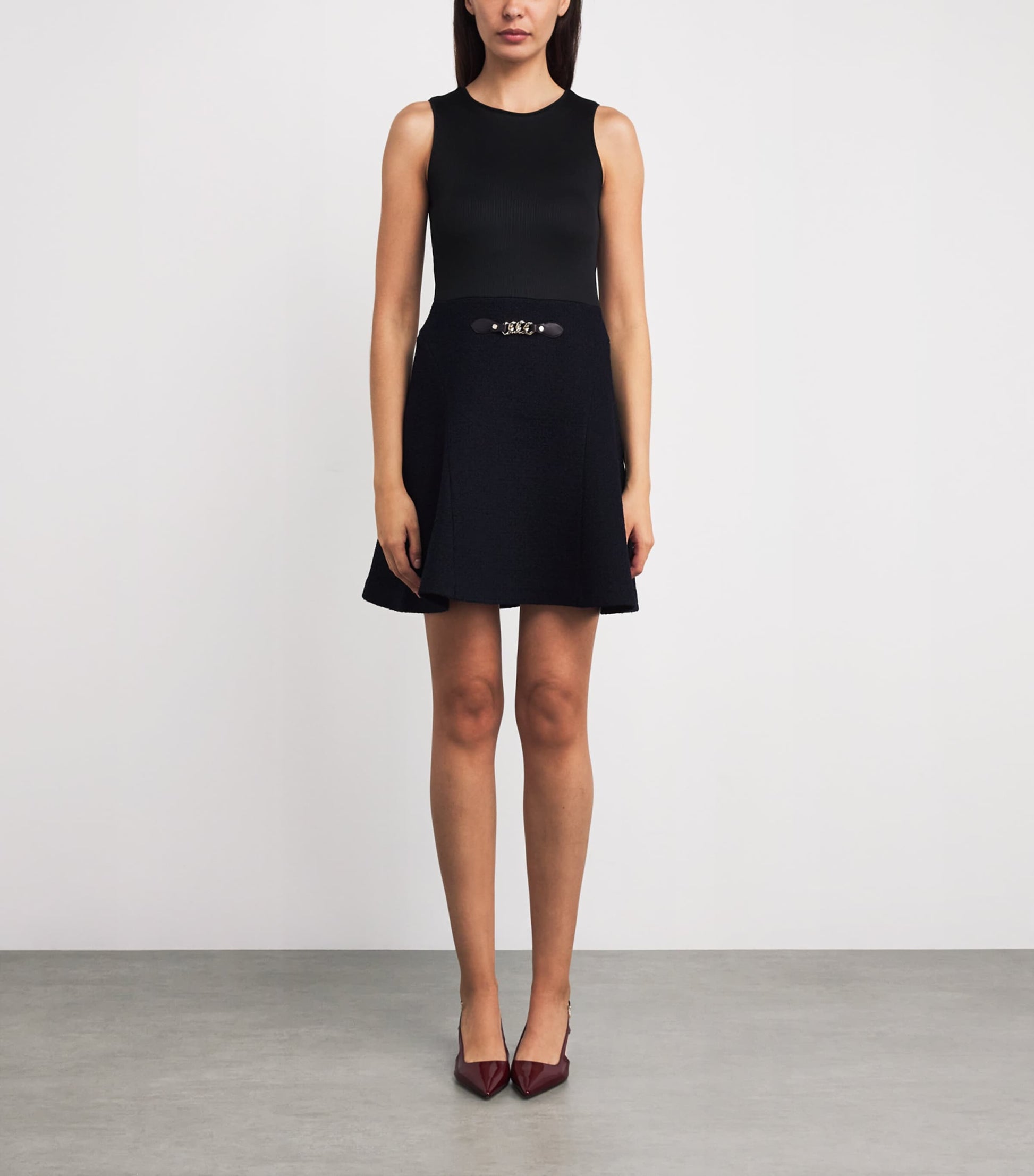 Maje Blue Tweed 2-In-1 Mini Dress