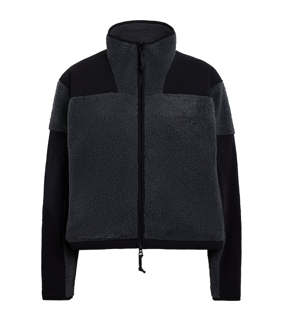 Teddy Boxy Zip-Up Jacket ASH