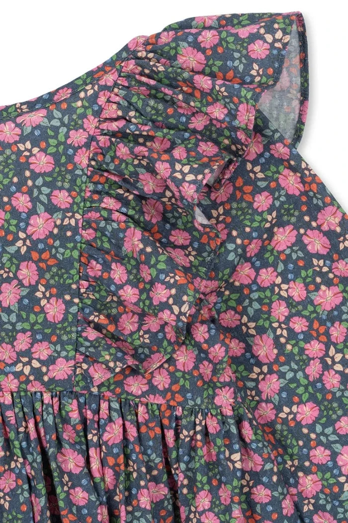 Konges Sløjd CIANNA LS BOW DRESS GOTS Çocuk Pamuk Elbise