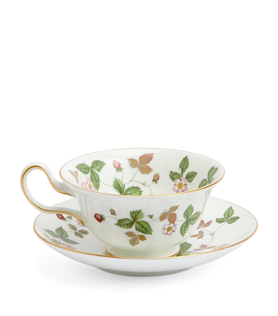 Wild Strawberry Teacup and Saucer