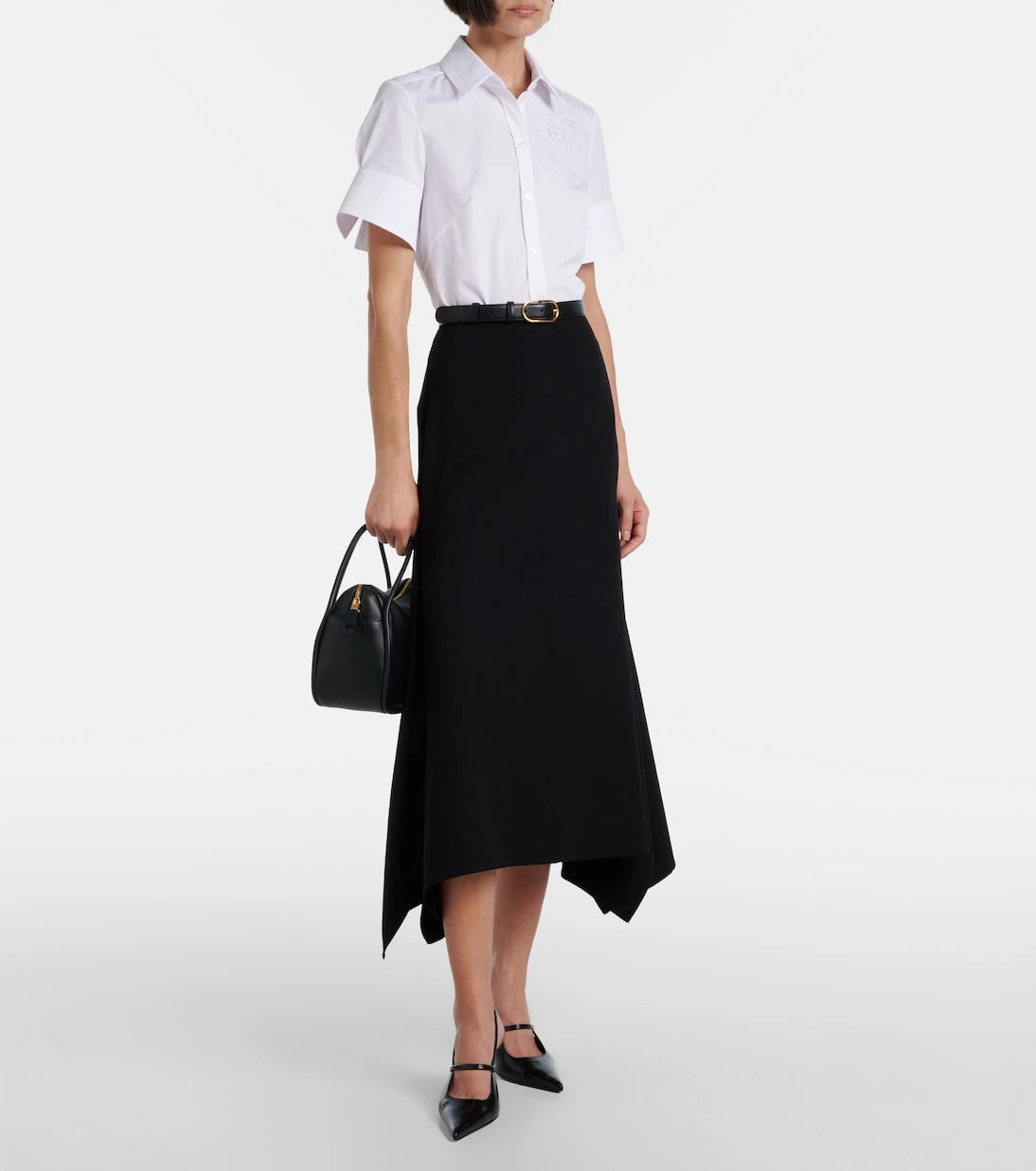 Erdem - Embroidered cotton poplin shirt
