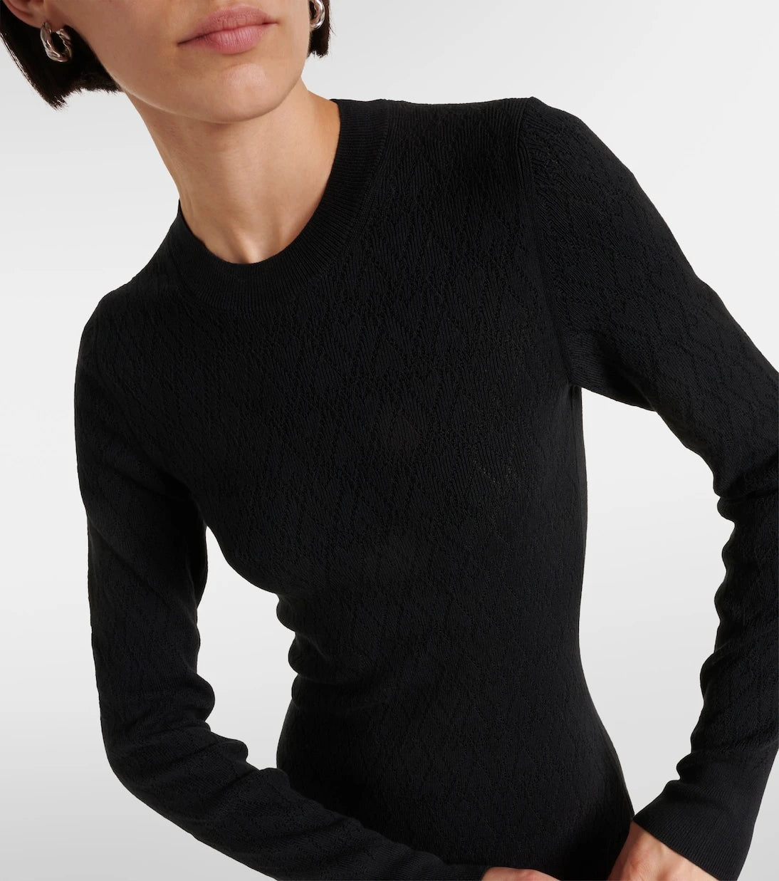 Ami Paris - Knitted cotton and wool midi dress