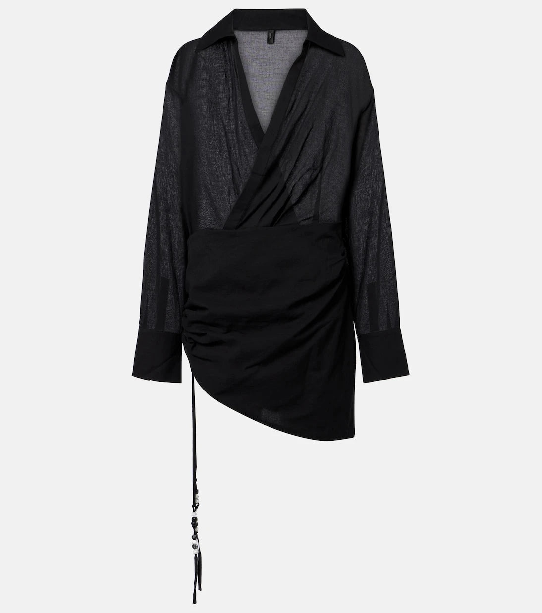 SIR - Azura ruched cotton wrap dress