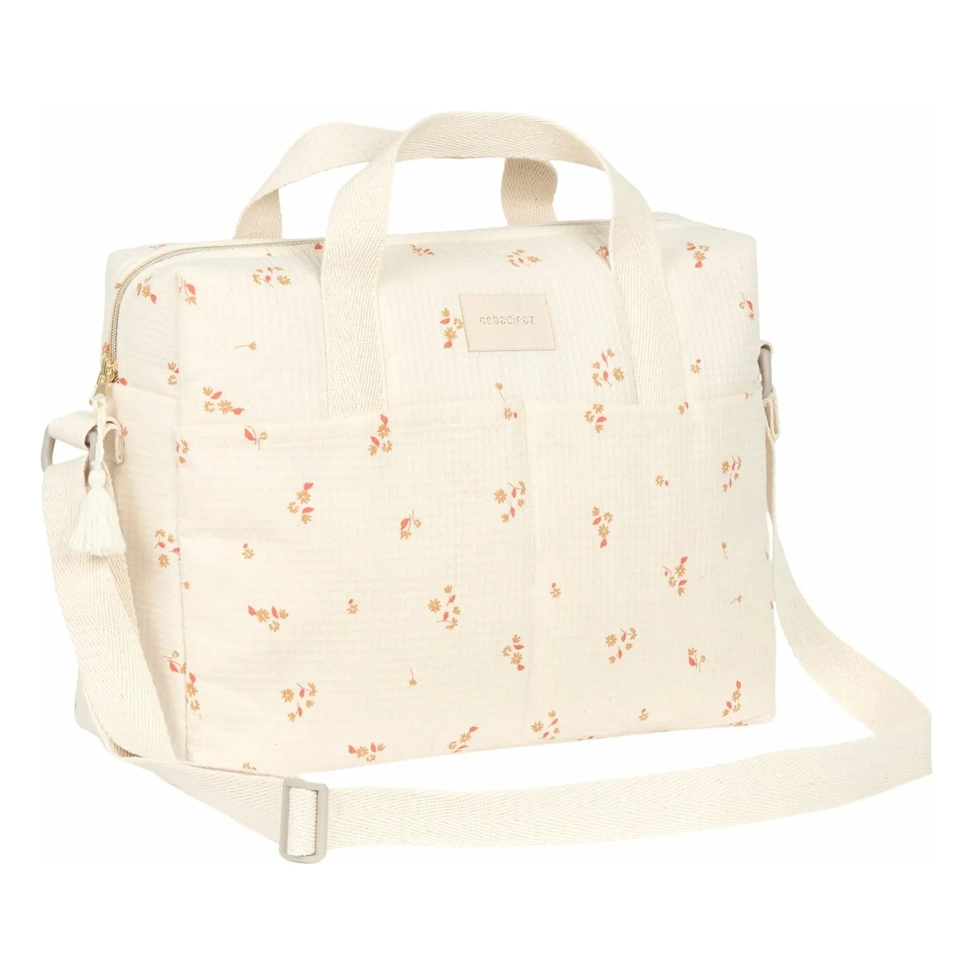 Nobodinoz - Gala Opera lily waterproof diaper bag | Ecru