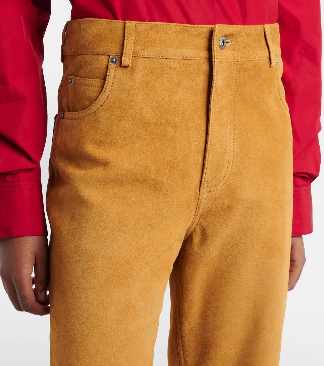 Loewe - Suede straight pants