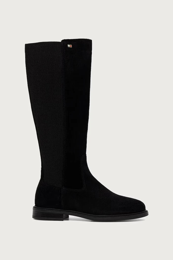 Diz Altı Kadın Süet Çizme ENAMEL FLAG SUEDE HIGH CHELSEA