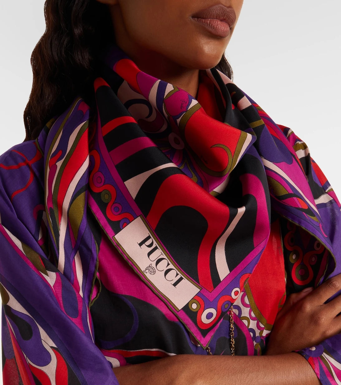 Pucci - Marmo and Orchidee silk twill scarf