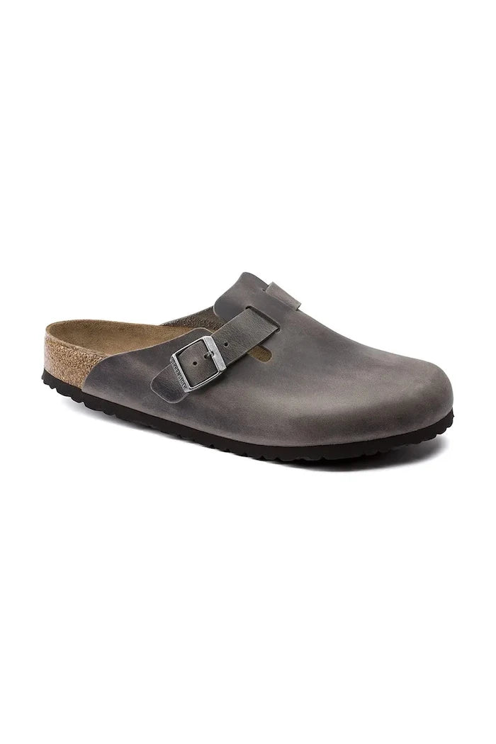 Birkenstock чехли сабо дамски от велур Boston